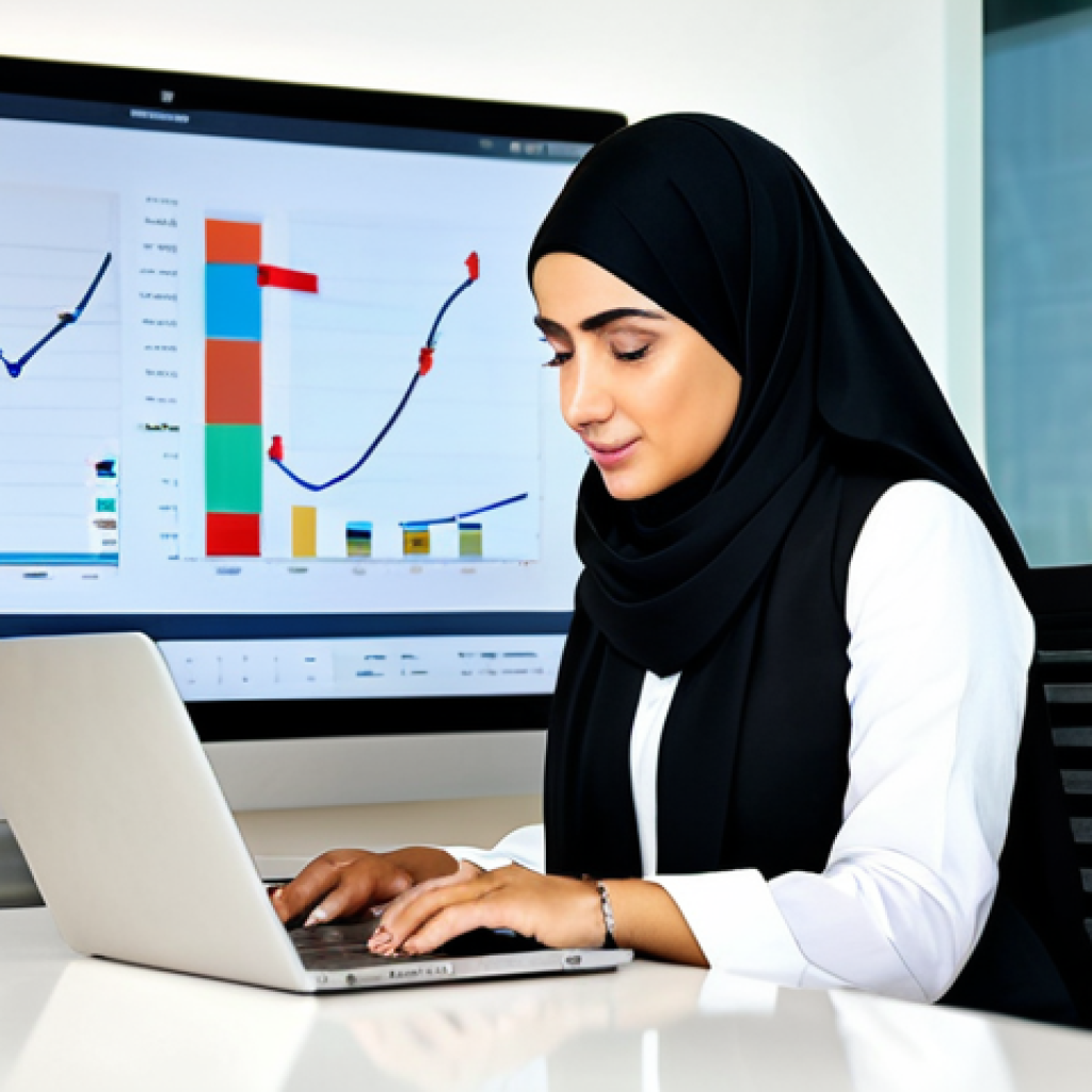 **

"A professional market research analyst, fully clothed in modest business attire, working on a laptop in a modern office in Dubai. The scene includes charts and graphs depicting customer data analysis. Safe for work, appropriate content, professional, perfect anatomy, natural pose."

**