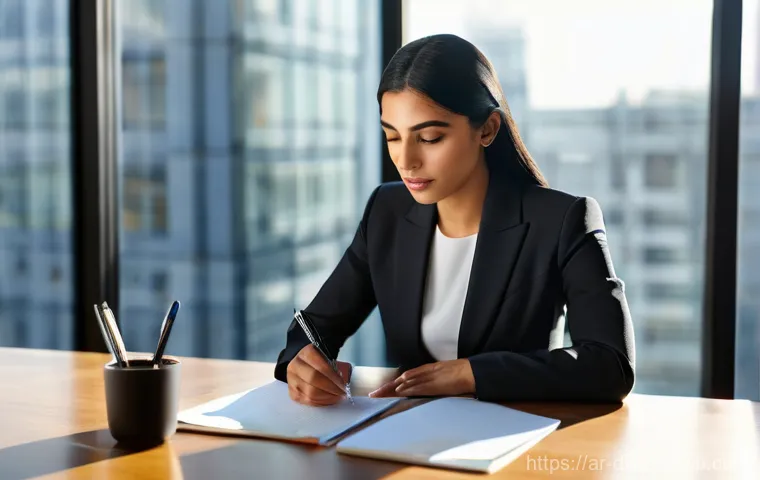스몰 데이터 분석의 성공 요소 - **Prompt:** A serene, modern Arab woman, dressed in a stylish yet modest business suit, is seated at...