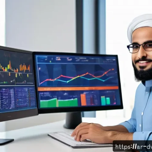 Home 30 스몰 데이터 분석에서의 실패 사례 분석 - An elegant office setting featuring a Middle Eastern data analyst of Arabic descent wearing business...